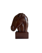 Load image into Gallery viewer, Hand Carved Mahogany Horse Head
