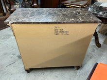 Load image into Gallery viewer, Vintage Lane Three Drawer Dresser Chest With Marble Top