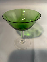Load image into Gallery viewer, Green Fostoria Champagne Coupes - Set of 9