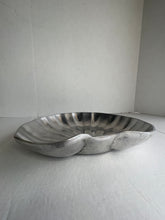 Load image into Gallery viewer, Large Matte Pewter Shell Bowl - Coastal Decorative Shell Bowl