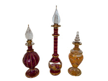 Load image into Gallery viewer, Egyptian Glass Perfume bottle Trio