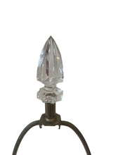Load image into Gallery viewer, Waterford Crystal & Polished Brass Table Lamp in the Hollywood Regency Style - without shade