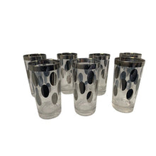 Load image into Gallery viewer, Vintage Silver Circles Glassware Set