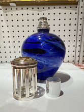 Load image into Gallery viewer, Vintage Cobalt Blue Glass Fragrance Lamp
