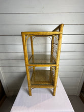 Load image into Gallery viewer, Vintage Rattan Wicker Three Tiered Shelf
