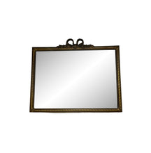 Load image into Gallery viewer, Delicate Painted Wood Mirror with a Bow Motif
