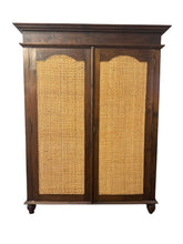 Load image into Gallery viewer, Vintage Indonesian Armoire with Natural Rattan Door Panels, c. 1990s
