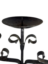 Load image into Gallery viewer, Antique Wrought Iron Floor Candelabras - Holds Five Candles - Set of 2
