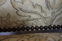 Load image into Gallery viewer, Antique French Louis XIV Style Nail Head Upholstered Arm Chairs - Set of 2

