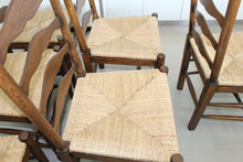 Load image into Gallery viewer, Vintage Ladderback Rush Seat Side Chairs Set of 6
