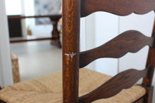 Load image into Gallery viewer, Vintage Ladderback Rush Seat Side Chairs Set of 6
