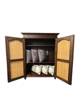 Load image into Gallery viewer, Vintage Indonesian Armoire with Natural Rattan Door Panels, c. 1990s
