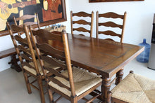 Load image into Gallery viewer, Vintage Ladderback Rush Seat Side Chairs Set of 6
