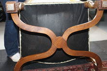 Load image into Gallery viewer, Antique French Louis XIV Style Nail Head Upholstered Arm Chairs - Set of 2
