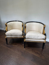 Load image into Gallery viewer, Vintage French Empire Style / Hollywood Regency Swan Tub Chairs - Set of 2
