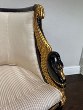 Load image into Gallery viewer, Vintage French Empire Style / Hollywood Regency Swan Tub Chairs - Set of 2
