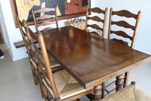 Load image into Gallery viewer, Vintage Ladderback Rush Seat Side Chairs Set of 6
