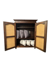 Load image into Gallery viewer, Vintage Indonesian Armoire with Natural Rattan Door Panels, c. 1990s
