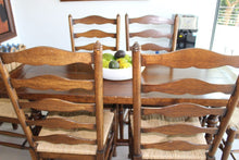 Load image into Gallery viewer, Vintage Ladderback Rush Seat Side Chairs Set of 6
