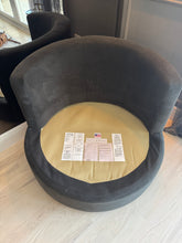 Load image into Gallery viewer, Pottery Barn Balboa Swivel Chair in Slate Grey Performance Velvet - 40&quot; Medium Sized
