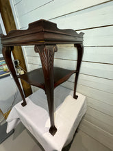 Load image into Gallery viewer, Chippendale Style Gallery Top Two Tiered Claw and Ball Table
