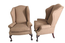 Load image into Gallery viewer, George Smith LTD Tan Wingback Chairs - Set of 2
