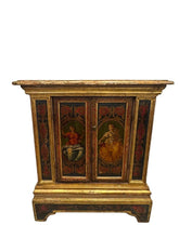 Load image into Gallery viewer, Florentine Hand Painted Cabinet with Classical Figural Depictions, c. mid 1800s
