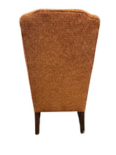 Load image into Gallery viewer, Vintage Queen Anne &amp; Archie Bunker Style Wingback Chair with Carved Spindle Legs
