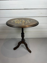 Load image into Gallery viewer, Antique Hand Painted Mahogany Tilt Top Table
