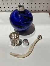 Load image into Gallery viewer, Vintage Cobalt Blue Glass Fragrance Lamp
