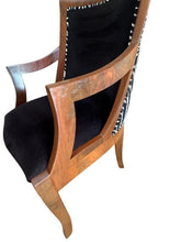 Load image into Gallery viewer, Vintage Empire Style Zebra Chairs - Set of 2
