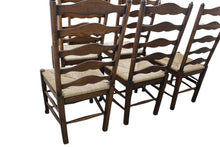 Load image into Gallery viewer, Vintage Ladderback Rush Seat Side Chairs Set of 6
