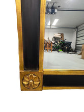 Load image into Gallery viewer, Vintage Black &amp; Gold Regency or Empire Style Beveled Mirror
