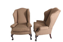 Load image into Gallery viewer, George Smith LTD Tan Wingback Chairs - Set of 2
