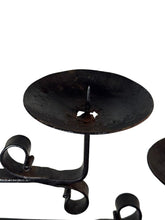 Load image into Gallery viewer, Antique Wrought Iron Floor Candelabras - Holds Five Candles - Set of 2
