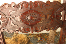Load image into Gallery viewer, Antique Italian Carved Walnut Upholstered Bench, c. late 1800s
