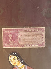 Load image into Gallery viewer, Vintage Jodhpur Government Stamp, Mumbai India with Traditional Indian Lady
