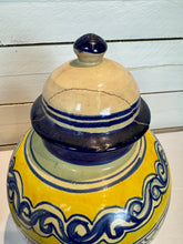 Load image into Gallery viewer, Vintage Hand Painted Mexican Talavera Lidded Ginger Jars
