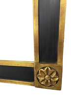 Load image into Gallery viewer, Vintage Black &amp; Gold Regency or Empire Style Beveled Mirror
