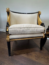 Load image into Gallery viewer, Vintage French Empire Style / Hollywood Regency Swan Tub Chairs - Set of 2
