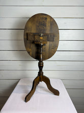 Load image into Gallery viewer, Antique Hand Painted Mahogany Tilt Top Table
