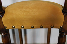 Load image into Gallery viewer, Vintage Suede Barstools with Nail Head Detail - Set of 3
