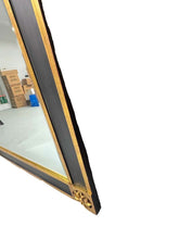 Load image into Gallery viewer, Vintage Black &amp; Gold Regency or Empire Style Beveled Mirror
