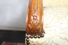 Load image into Gallery viewer, Antique French Louis XIV Style Nail Head Upholstered Arm Chairs - Set of 2
