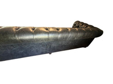 Load image into Gallery viewer, Restoration Hardware Kensington Ebony Leather Sofa with 44” depth and Luxe Down Feather Fill
