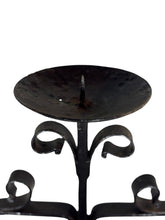 Load image into Gallery viewer, Antique Wrought Iron Floor Candelabras - Holds Five Candles - Set of 2
