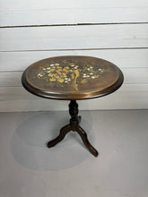 Load image into Gallery viewer, Antique Hand Painted Mahogany Tilt Top Table
