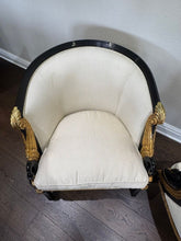 Load image into Gallery viewer, Vintage French Empire Style / Hollywood Regency Swan Tub Chairs - Set of 2
