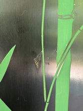 Load image into Gallery viewer, Vintage Chinese Four Panel Room Divider, Folding Screen with a Chinoiserie Pond Scene Painted on Both Sides
