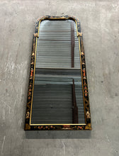 Load image into Gallery viewer, Ethan Allen Chinoiserie Framed Mirror 1980s - Black with Gold Drawings
